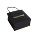 Petit sac en papier kraft recyclable en carton noir personnalisé shopping sac cadeau bébé avec votre propre logo pour les bijoux des petites entreprises