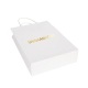 Bolsa de embalaje de papel kraft marrón blanco para medicina portadora de regalo de agradecimiento impresa para farmacia de joyería con logotipo de lámina de aluminio dorado