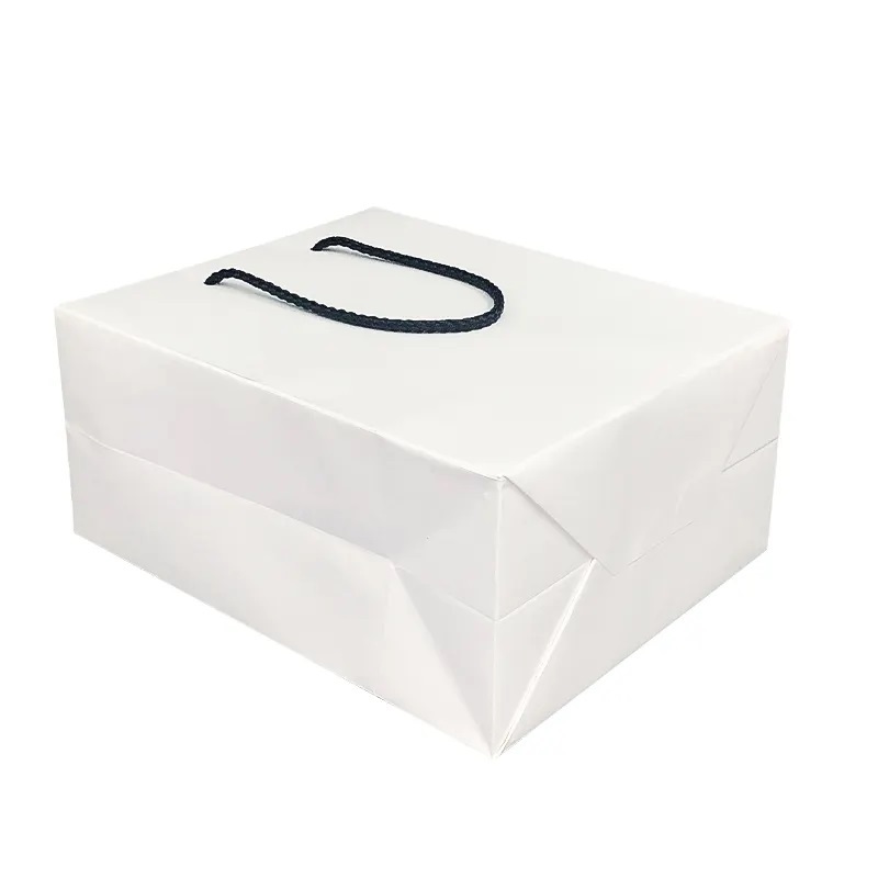 plaine artisanat blanc brun vin cadeau anime non blanchi à la main papier tasse bijoux cosmétiques shopping emballage sac plaine