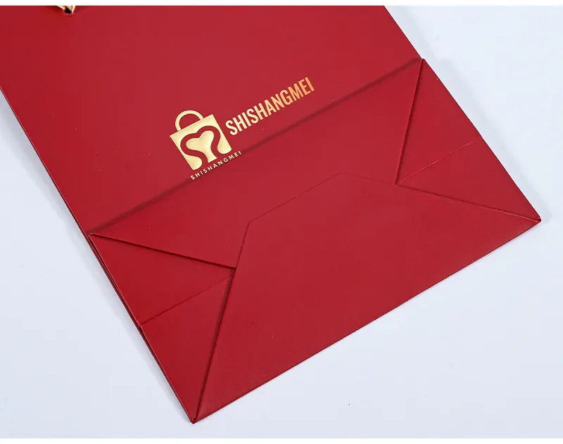 Personnaliser l'approvisionnement de marque de luxe artisanat rouge pas cher 4 6 bouteille de vin cadeau sac fourre-tout détail shopping sac en papier avec logos