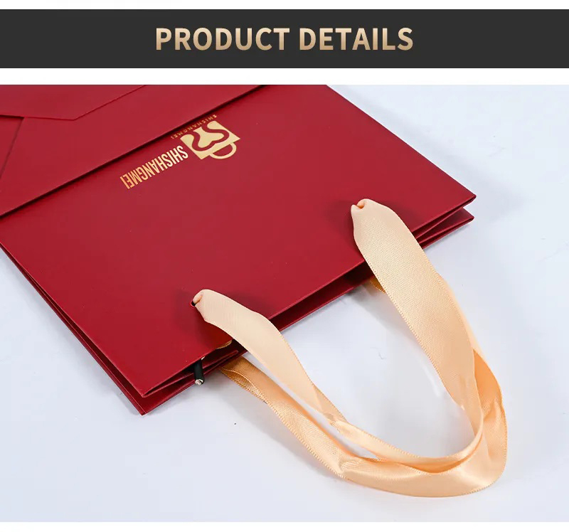 Personnaliser l'approvisionnement de marque de luxe artisanat rouge pas cher 4 6 bouteille de vin cadeau sac fourre-tout détail shopping sac en papier avec logos