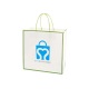 Mode blanc luxe merci emballage kraft shopping fourre-tout sac en papier cartonné avec logo poignée pour boutique