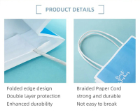 Petit emballage de dessin animé recyclé de luxe imprimé sur mesure emballage kraft sac en papier commercial sac cadeau rose sac cadeau pas cher avec logo