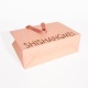 Sapatos cor-de-rosa artesanais com acabamento fosco personalizado para compras sacolas de presente de papel de arte para compras com logotipo de alça de fita