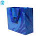 Sacchetto di carta per lo shopping al dettaglio in boutique al dettaglio blu navy di lusso personalizzato con il proprio manico a nastro con logo per confezioni regalo