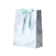 Promotional blue optical eyewear glasses jewelry stores gift packaging luxury paper bag with ribbon bow your own logo shopping