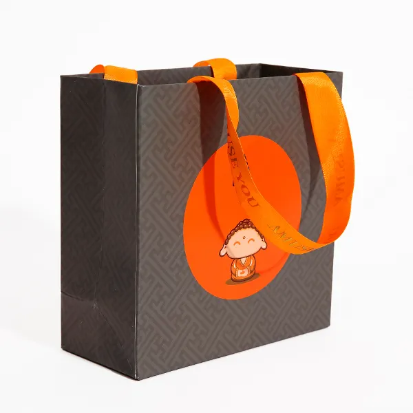 Personnalisé gris fantaisie parfum bijoux cigarette cosmétique cadeau vêtements chaussures shopping emballage sac en papier avec poignée en ruban