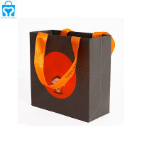 Personnalisé gris fantaisie parfum bijoux cigarette cosmétique cadeau vêtements chaussures shopping emballage sac en papier avec poignée en ruban