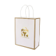 Direct sales wholesale price bouquet flower carrier gift white custom paper kraft bags takeaway for clothing with handle