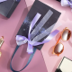 Großhandel benutzerdefinierte Druck Luxus Schmuck lila Shopping Papier Tragetasche mit Schleife Griffe Logo gedruckt Geschenktüte Verpackung