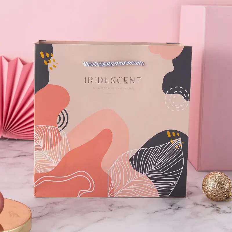 Özel biyolojik olarak parçalanabilir lüks zanaat mezuniyet alışveriş çantası hediye premium kağıt ambalaj poşetleri kendi logonuz ve kolları ile