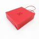 قم بتخصيص حقيبة هدايا حمراء فاخرة شكرًا لك حقيبة هدايا مخصصة للفن الورقي حقيبة هدايا مجوهرات منقوشة بشعار احباط مخصص