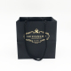 사용자 정의 디자인 로즈 골드 호일 꽃 꽃다발 토트 포장 가방 블랙 크래프트 가방 바닥 사각형 공예 종이 선물 가방 도매