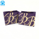 Bolsas de regalo elegantes púrpuras grandes impresas de lujo bolsas de papel recubiertas para compras de ropa base ancha