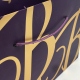 Luxe imprimé grand violet élégant cadeau sacs vêtement shopping sacs en papier enduit large base