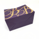 Роскошные печатные большие фиолетовые элегантные подарочные пакеты для одежды, бумажные пакеты с покрытием, широкое основание