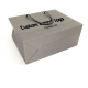 Personnalisé petit gris fantaisie vêtements shopping cadeau bijoux artisanat emballage papier luxe logo sac avec poignée logo imprimé