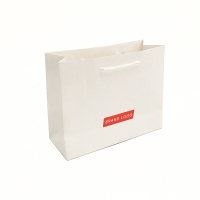 Personnalisé blanc luxe shopping bijoux fourre-tout cadeau premium art carton papier sacs emballage beauté cadeau sac avec logo imprimé