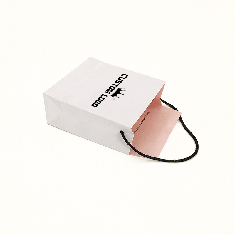 Technologie chine gros personnalisé petit carton portable cadeau papier sacs à provisions boîte avec logo et poignées