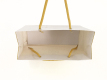 Золотая блестящая ламинированная сумка с печатью на заказ, фирменные ювелирные изделия, которые вы дарите, упаковочная бумажная сумка для покупок на вынос с ручкой, напечатанной с логотипом