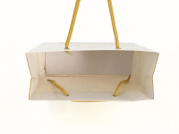 Altın parlak laminasyon özel baskı tote markalı takı size hediye paketleme kağıt alışveriş çantası paket servisi olan restoran kulplu logo baskılı