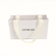 Özel markalı Kişiselleştirilmiş beyaz zanaat parfüm takı kozmetik hediye giyim ambalaj logolu kağıt alışveriş çantası