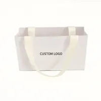 Personalizzato con marchio personalizzato Profumo artigianale bianco gioielli regalo cosmetico confezione shopping sacchetto di carta con logo