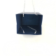 Özel baskı tek kullanımlık deniz mavisi küçük kağıt hediye takı uzun boylu alışveriş taşıyıcı hediye keseleri şerit kolları logo paket servisi olan restoran