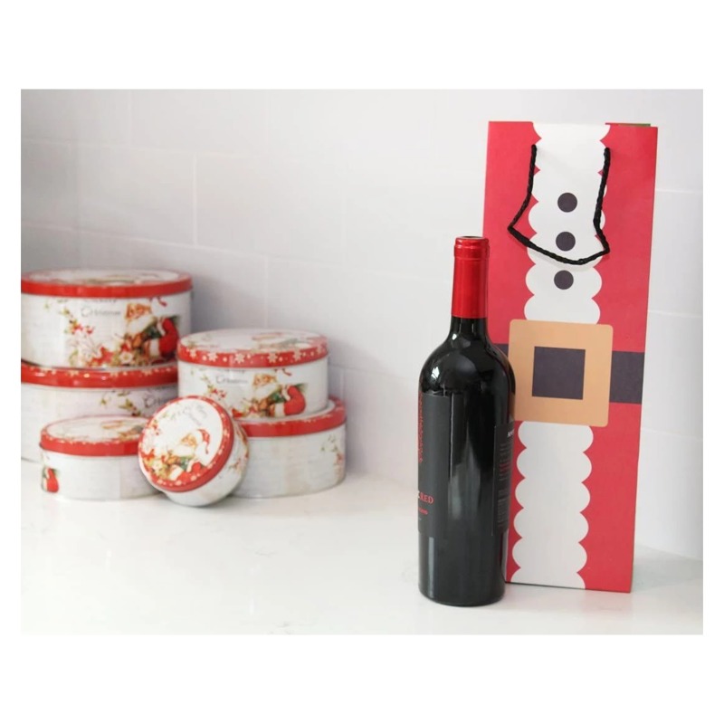 Wholesale christmas cute flower bouquet gift cork wine bottle cover paper bag holder decorative packaging bag for wine flower