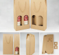 Custom reusable recycling 2 bottle wine bottle carry gift kraft paper shopping packaging bags with clear window die cut handles