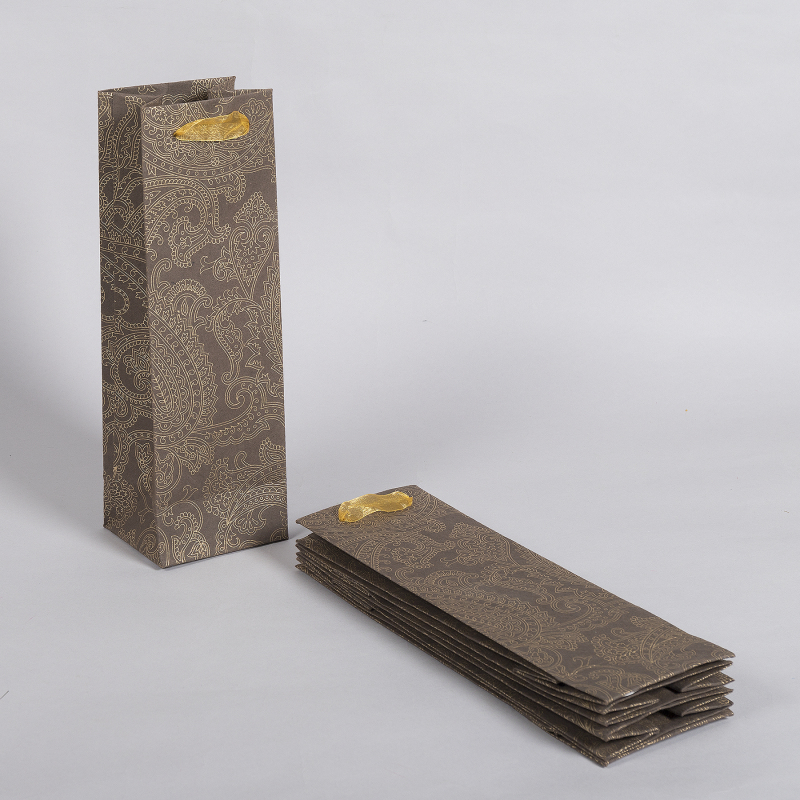 Réutilisable visage isolé portable fleur vin porte-bouteille cadeau emballage fourre-tout sacs en papier sac d'emballage pour bouquet avec poignées