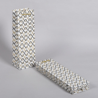 Réutilisable visage isolé portable fleur vin porte-bouteille cadeau emballage fourre-tout sacs en papier sac d'emballage pour bouquet avec poignées