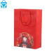 The industry manufacturer wholesale price chinese new year red 2 bottle satin wine paper bags oem for hair extension packaging