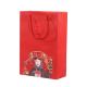 The industry manufacturer wholesale price chinese new year red 2 bottle satin wine paper bags oem for hair extension packaging