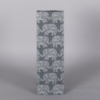 Luxury laminatio christmas wine bottle bag insulated in box flower bouquet paper packaging gift cover bags for travel bouquets