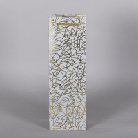 Luxury laminatio christmas wine bottle bag insulated in box flower bouquet paper packaging gift cover bags for travel bouquets