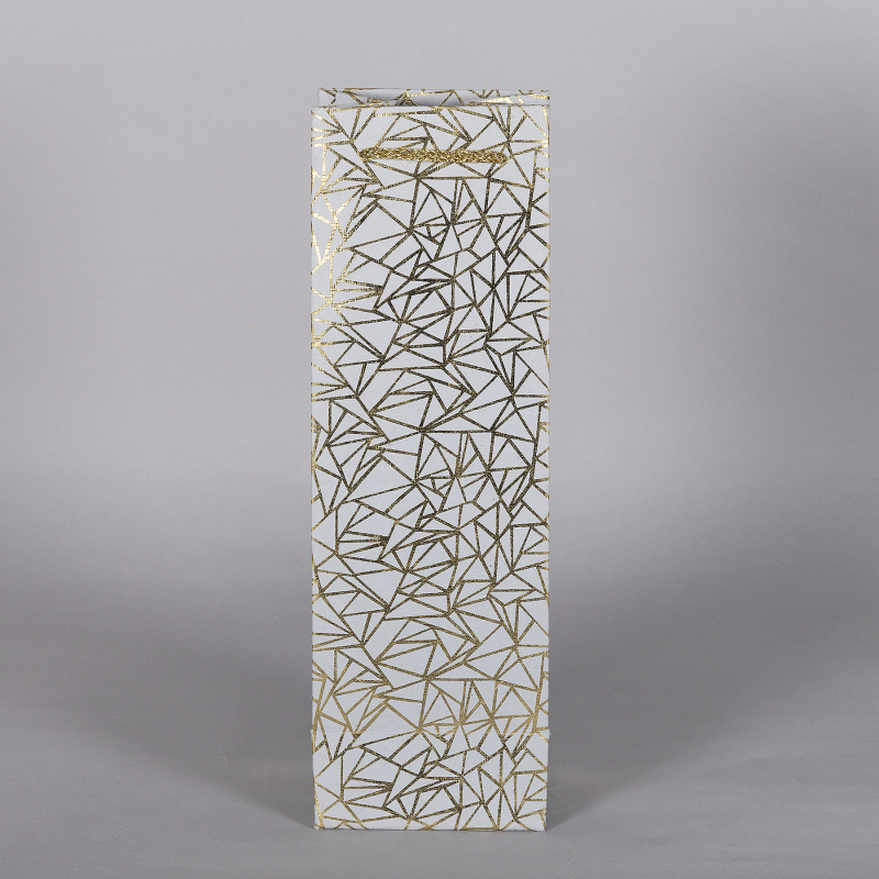 Luxury laminatio christmas wine bottle bag insulated in box flower bouquet paper packaging gift cover bags for travel bouquets