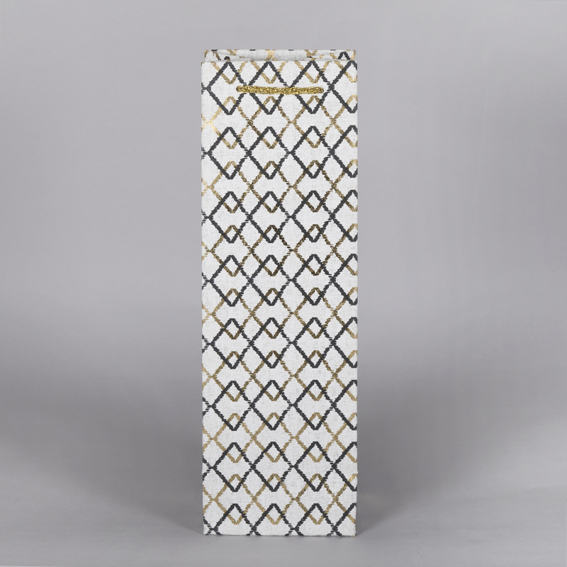 Luxury laminatio christmas wine bottle bag insulated in box flower bouquet paper packaging gift cover bags for travel bouquets