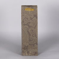 Luxury laminatio christmas wine bottle bag insulated in box flower bouquet paper packaging gift cover bags for travel bouquets