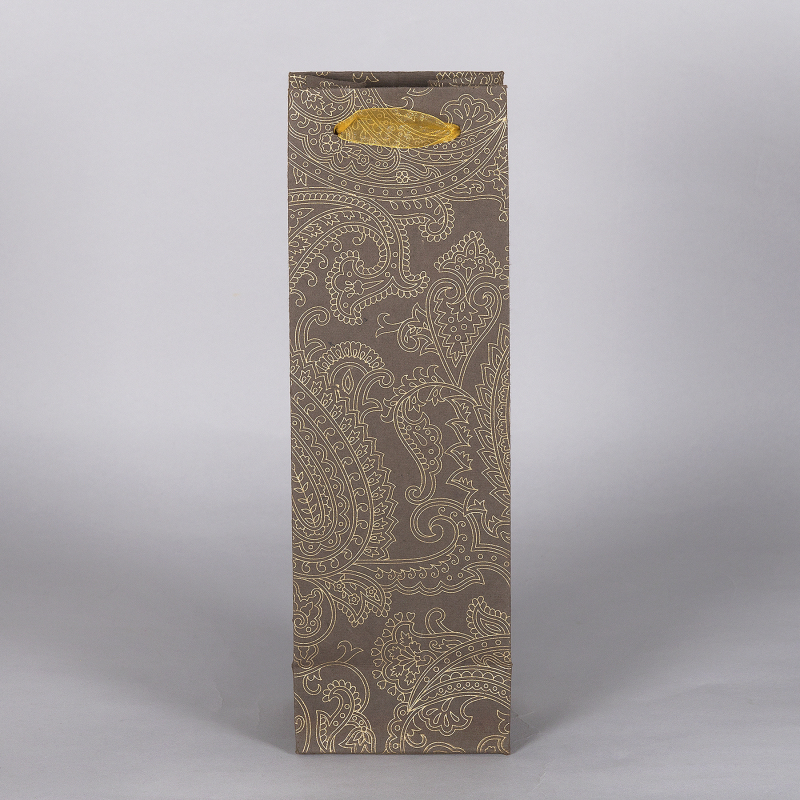 Luxury laminatio christmas wine bottle bag insulated in box flower bouquet paper packaging gift cover bags for travel bouquets