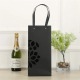 Custom logo recycled wine flower kraft carry paper packaging gift bag paper tote bag with window handle