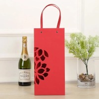 Logo personnalisé recyclé vin fleur kraft transporter papier emballage cadeau sac papier sac fourre-tout avec poignée de fenêtre