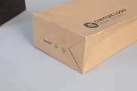 Recyclage kraft bouquet papier sac fleur séchée floral baril de vin papier épicerie cadeau emballage sacs avec poignées découpées