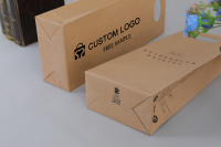 Recyclage kraft bouquet papier sac fleur séchée floral baril de vin papier épicerie cadeau emballage sacs avec poignées découpées