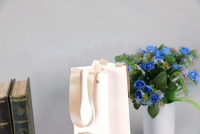 Sacs en papier cadeau fourre-tout en fleur de liqueur de vin laminé blanc