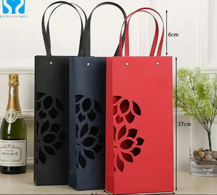 Appréciation des cas d'application de conception d'emballages de sacs en papier pour le vin (figure)