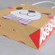 Cheap eco friendly 340mm paper stand up bag cute luxury cartoon shopping gift paper bag bear honey sanrio customised