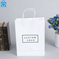 Cheap custom log recycling white pharmacy prescription retail take out tea shoes clothing retail grocery paper bag