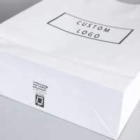 Cheap custom log recycling white pharmacy prescription retail take out tea shoes clothing retail grocery paper bag