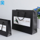 Black takeaway paper bags with logo Large strong thicker waterproof